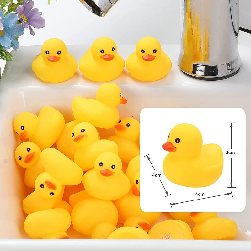 GoodGoodsLtd MINI Rubber Ducks,Little Rubber Ducks Tiny Baby Shower Rubber Ducks,Squeak Fun Rubber Ducks in Bulk Bath Toy Float Decorations For Shower Birthday Party Favors,20Pcs
