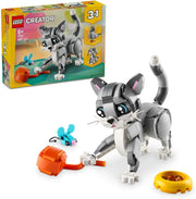 Creator 3in1 Playful Cat 31163 Cat Transforms into a Pigeon or Dog, Animal Figure Toy, Gift for 8+ Year Old Boys & Girls, 407 Pieces