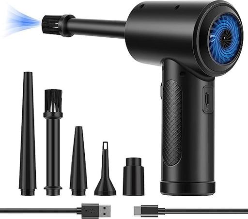 3-Gear to 51000RPM Electric Air Duster, Portable Air Blower with LED Light, 6000mAh Rechargeable, 1 Piece