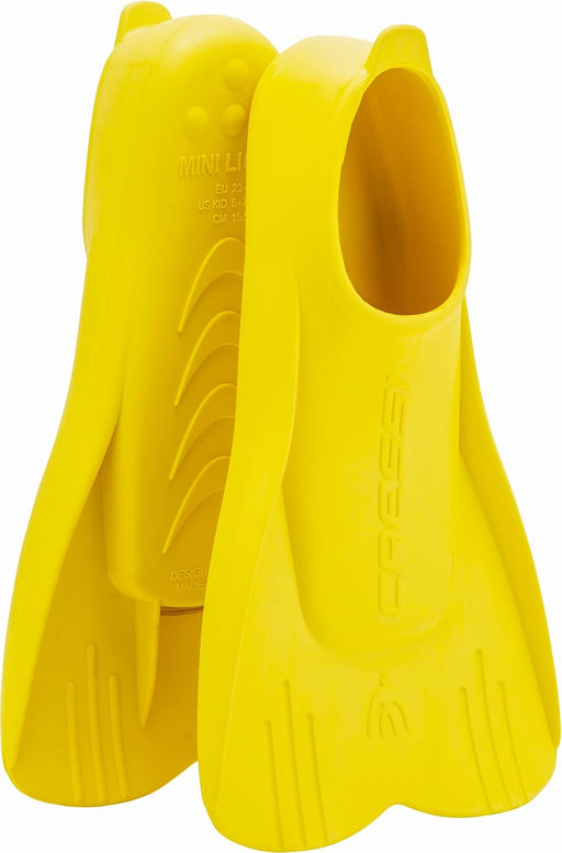 Cressi Mini Light Fins زعانف قصيرة خفيفة الوزن للسباحة أو الغطس - Yellow 32/33