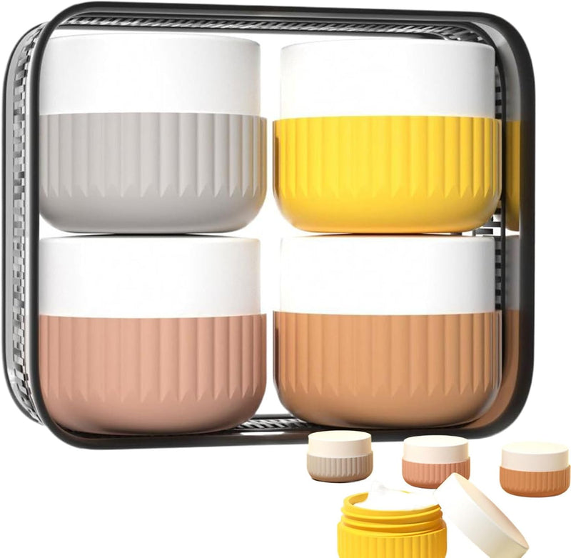 Silicone Toiletry Bottles | Small Reusable Cosmetic Travel Containers,50ml Storage Organizer for Lotion, Facial Cleanser, Cosmetics, Medications