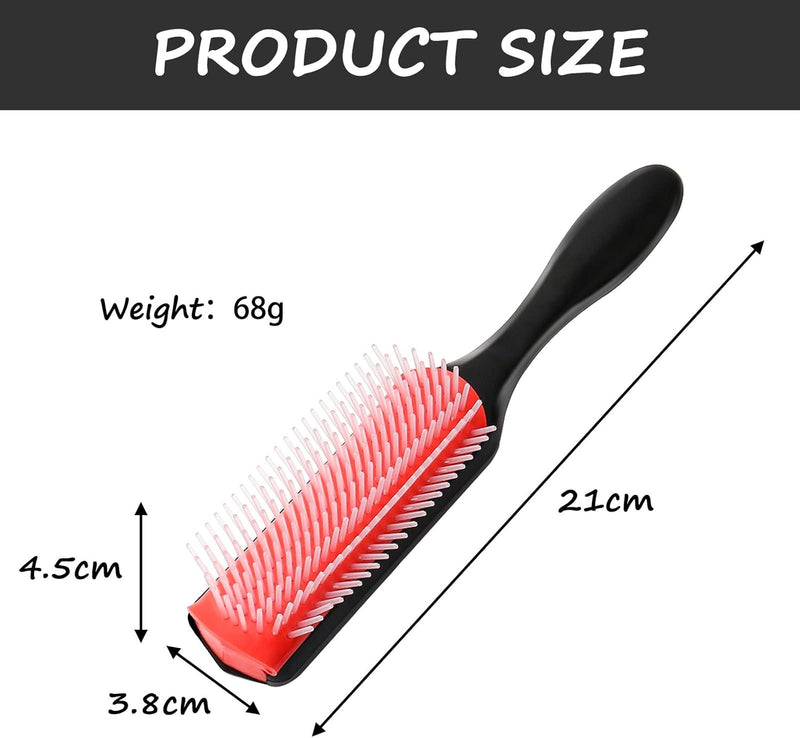 Sagreeny Hair Brush, Styling Brush 9-Row Cushion Hair Brush for Separating, Shaping, Defining Curls, Blow-Drying, Styling, Detangling,Use conditioner on wet hair to create smooth curly hair.