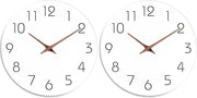 Mosewa Wall Clock 14 Inch Black Battery Operated Silent Non-Ticking - Simple Minimalist Rose Gold Numbers Clock Decorative for Bedroom,Living Room, Kitchen,Home,Office(14" Black) - 8 Inch (Pack of 2) A_white
