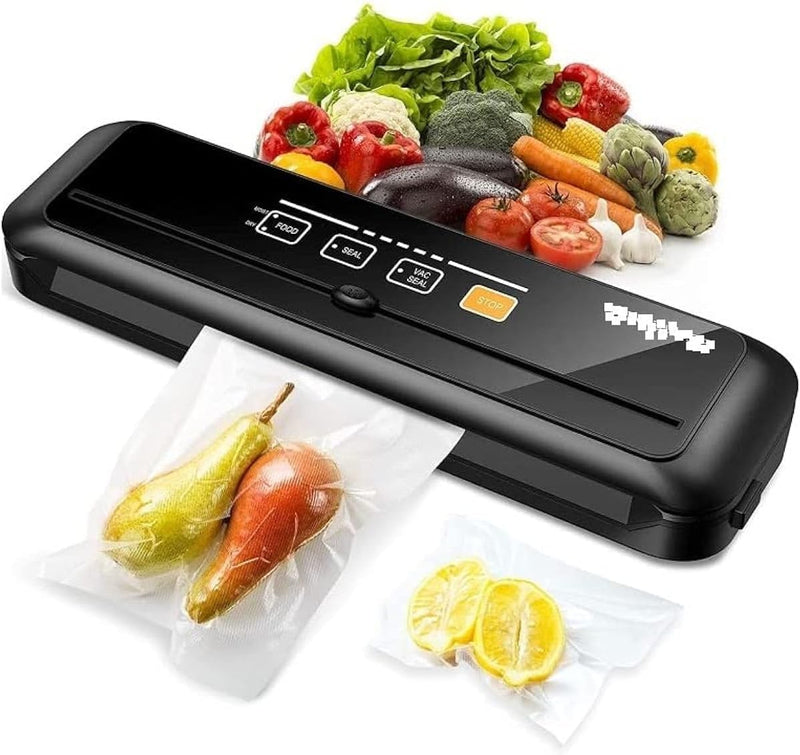 COOLBABY Vacuum Packer And Vacuum Sealer For Household And Kitchen Use, Heavy Duty 80kpa Suction, Black