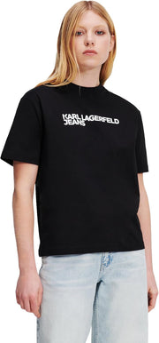 Women's Klj Regular Sslv Tee T-Shirt - Black