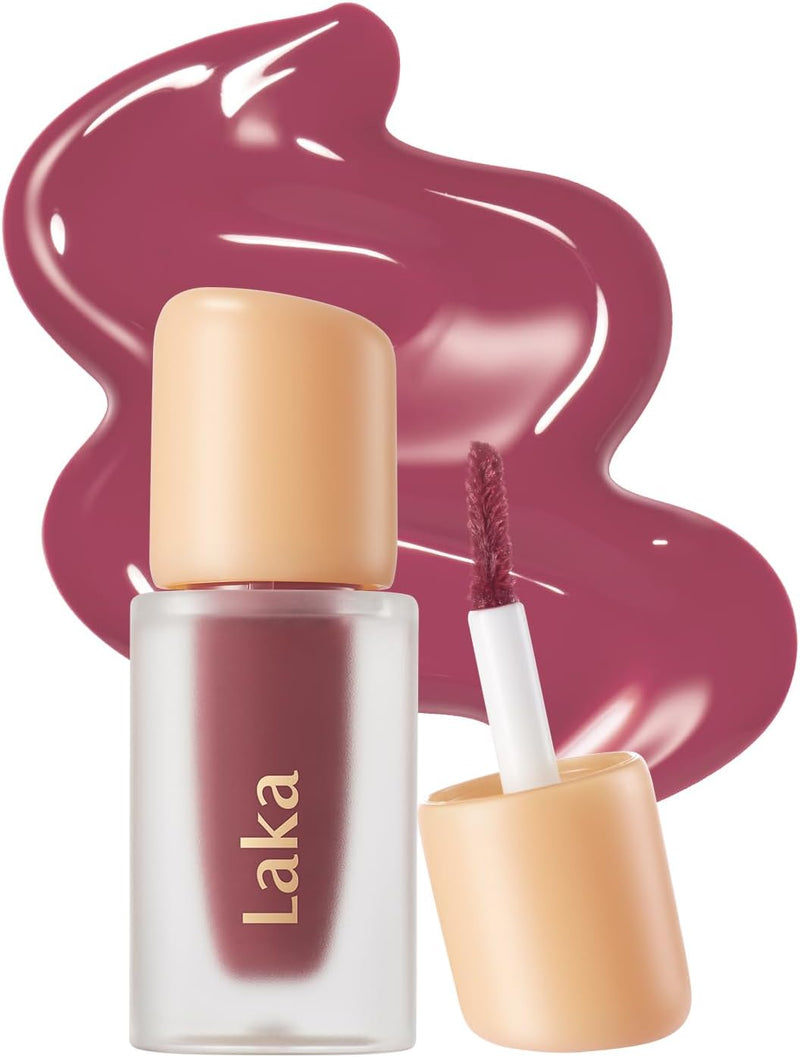 Fruity Glam Lip Tint Mini, 1.9g/0.07oz, Glowing Lip Stain with Wide Color Spectrum, Hydrating & Lightweight Texture, Long-Lasting Bold Stain, Non-Sticky, Vegan, K-Beauty (102 Dewy) - #102 Dewy