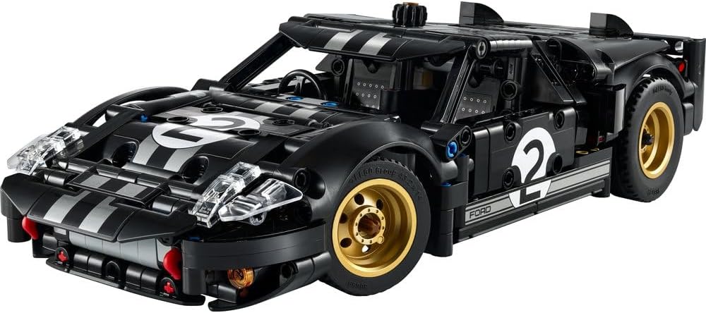 Technic 1966 Ford GT40 MKII Race Car - Collectible Model Kit for Adults - Engineering Set w/a V8 Engine, Cool Details & Livery - Gift for Motorsport Fans - 42223