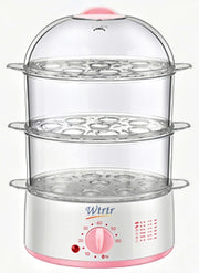 Wtrtr Timed Large Capacity Egg Boiler， 8 or 24 Egg Cooker，Egg Steamer Maker，Multi Function Breakfast Machine ，