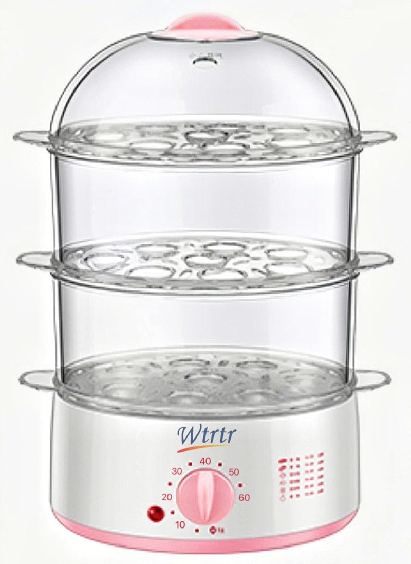 Wtrtr Timed Large Capacity Egg Boiler， 8 or 24 Egg Cooker，Egg Steamer Maker，Multi Function Breakfast Machine ，