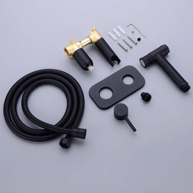 TRUSTMI Toilet Concealed Hot and Cold Bidet Spray Set, Brass Hand Held Warm Water Sprayer Shattaf,Chrome