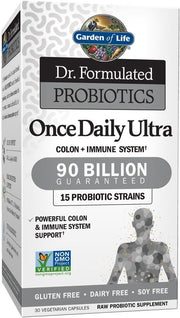 Dr. Formulated Adult Probiotics Once Daily Ultra - AcidophilUS Probiotic Supports Colon, Digestion, Immune System - Gluten, Soy-Free, Non-Gmo - 30 Vegetarian Capsules (Shipped Cold) - Cold Ship