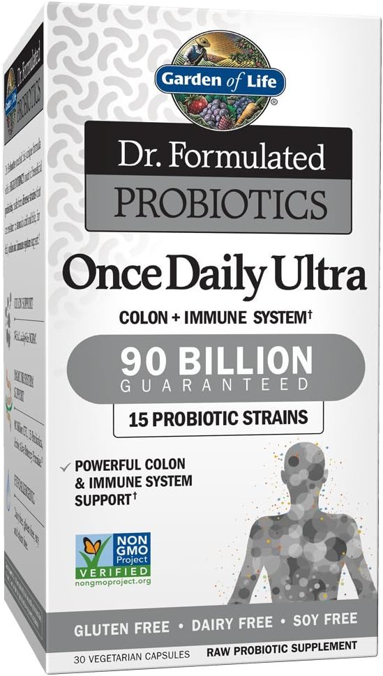 Dr. Formulated Adult Probiotics Once Daily Ultra - AcidophilUS Probiotic Supports Colon, Digestion, Immune System - Gluten, Soy-Free, Non-Gmo - 30 Vegetarian Capsules (Shipped Cold) - Cold Ship
