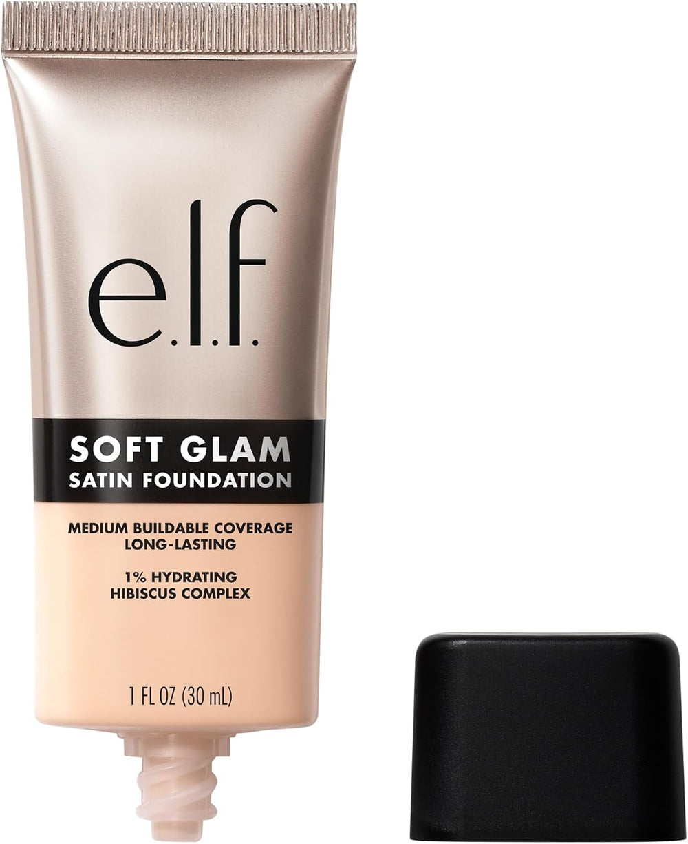 e.l.f. Soft Glam Foundation, Medium Coverage, Long-Lasting & Buildable Foundation For A Smooth, Satin Finish, Vegan & Cruelty-Free, 32 Medium Neutral