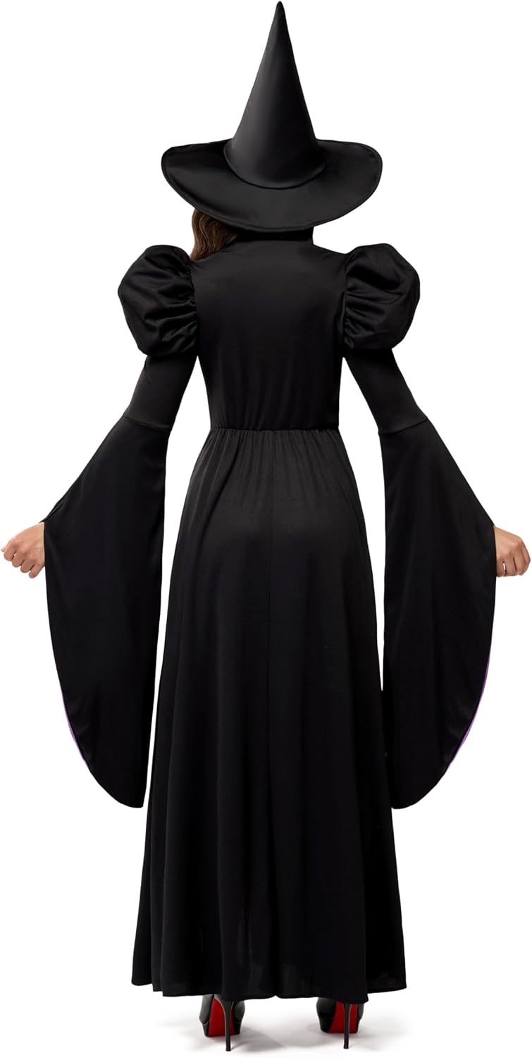 Spooktacular Creations Classic Witch Womens Halloween Costumes 2026, Costume with Witch Dress Hat Accessory for Cosplay