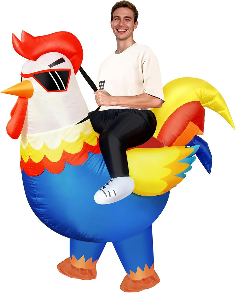 Inflatable Costume, Halloween Costumes Adult Inflatable for Men and Women, Blow up Funny Fancy Dress for Cosplay, Party, Festival, Christmas - Red