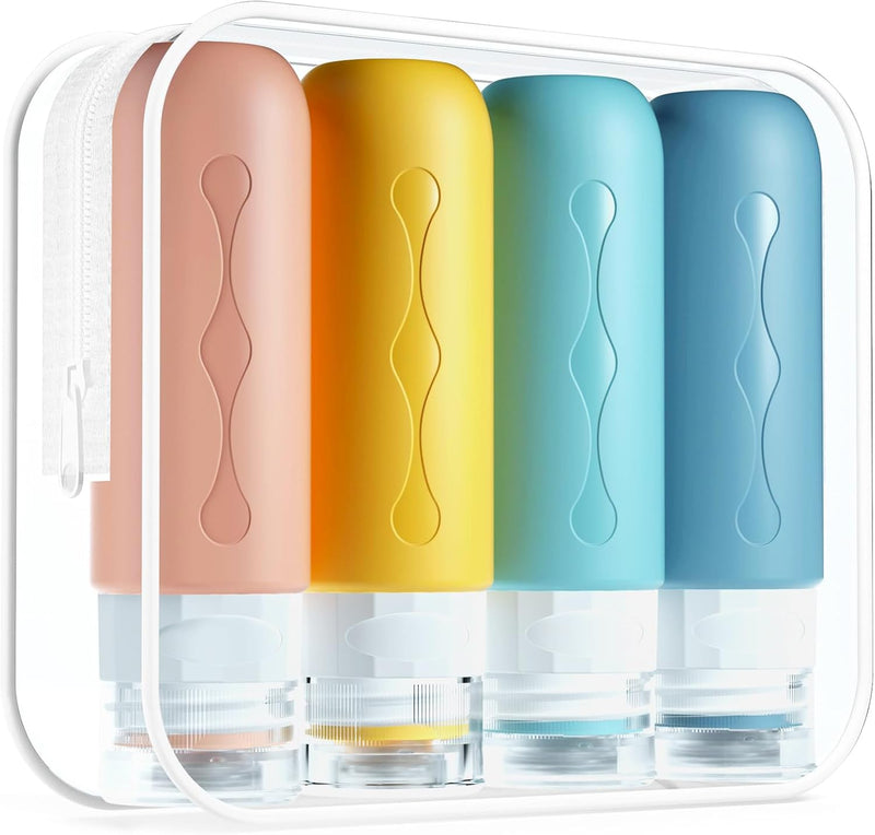 Gemice Bottles for Toiletries Tsa Approved Travel Size Containers BPA Free Leak Proof Refillable Liquid Travel Accessories for Cometic Shampoo and Lotion Soap