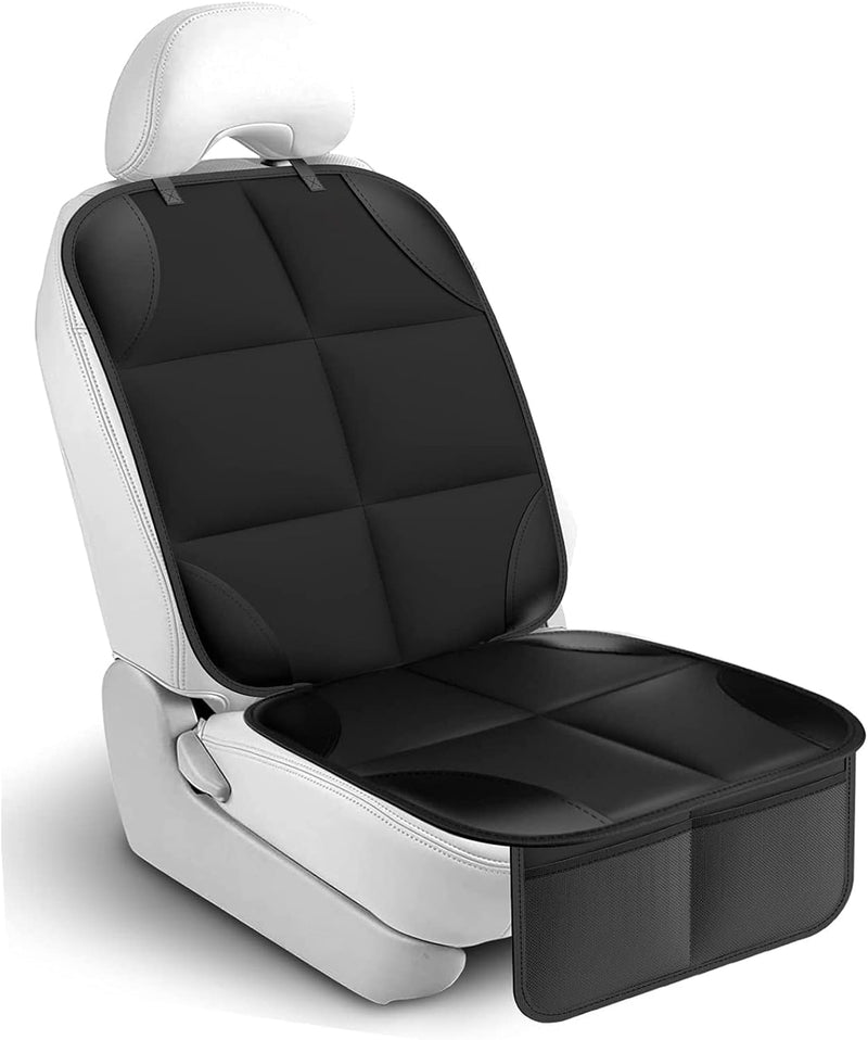 FUIN Car Seat Protector, Waterproof Auto Seat for Baby Child Safety Seat, Non-slip Cushion Mat with Organizer Pockets, Durable Vehicle Dog Cover Pad, for Baby Child and Pet, Scratchproof, No Imprint