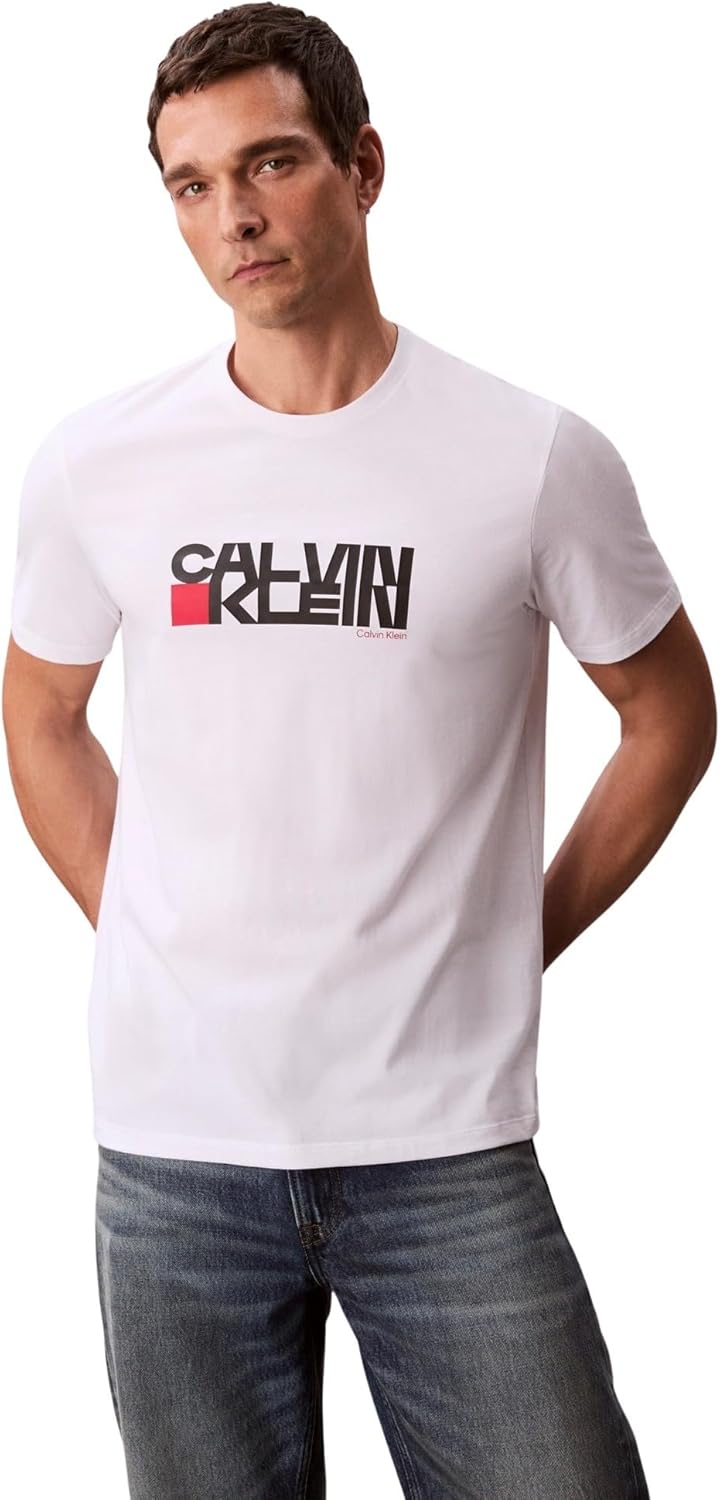 mens Ss 30s Eu Ck Redbox Graphic Tee Lv04rd814g T-Shirts (pack of 1) - Brilliant White