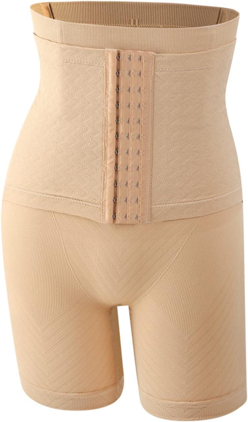 Waist Trainer Body Shaper Waist Cincher Tummy Control Trainer Corset Hourglass Body Chest Binder, Breasted High-waisted Strong Belly Pants Women Postpartum Boxer - Khaki