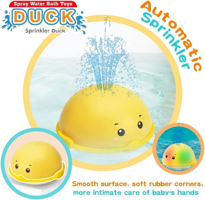 Baby Bath Toy, Pool Water Toys for Kids Duck Induction Spray Water Toy with LED Light, Spray Water Bathtub Toy, Fun Bath Time Tub Toy, Gift for Kids Colorful Lights Babies Fall in Love with Bath