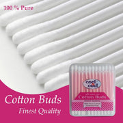 Cool & Cool Paper Ear Buds - 50's (Pack of 3) - Pink - Round Thick Tips,Cotton Swabs,100% Cotton,Double Tipped,Hygienic,Gentle & Safe Swabs for Ears - 150 Pieces