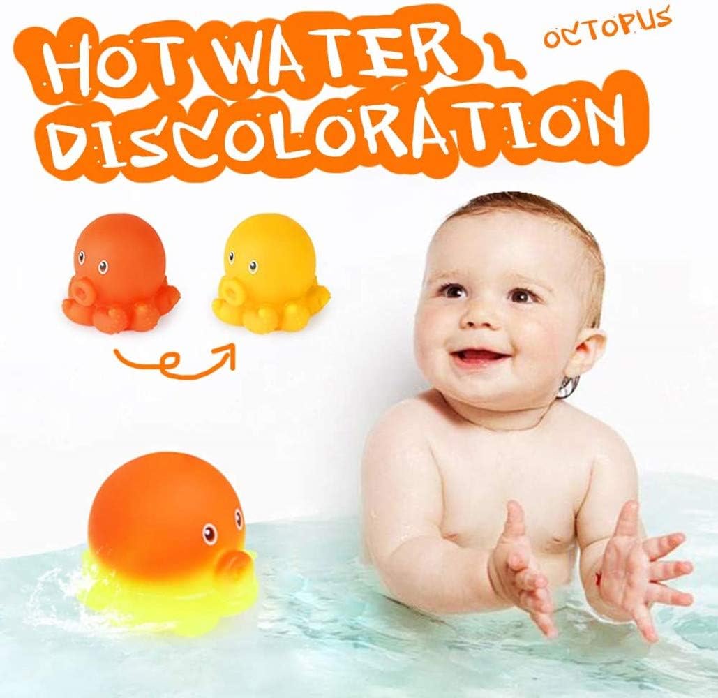 Mumoobear 7Pcs Baby Bath Toys, Scoop Net Fish Pool Toys With Spray, Sounds, Color Changing Toddler Bathtub Toys – image 3