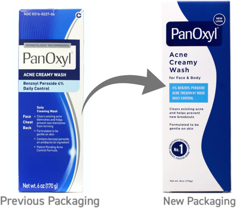 â Creamy Acne Wash with 4% Benzoyl Peroxide Reduces Blemishes and Exfoliates Skin Cells â 6 oz (3 Pack)