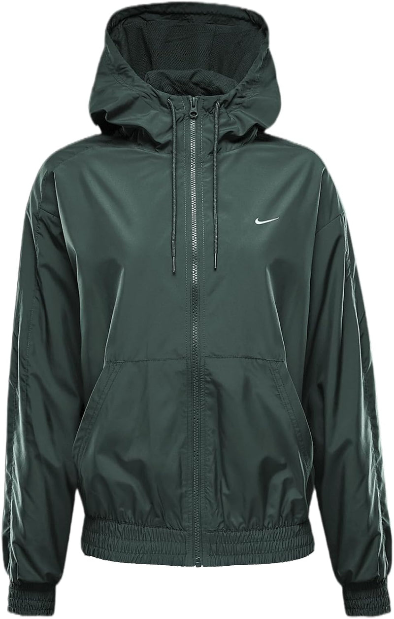 Women's Sportswear Classic Wovens Wide Hooded Jacket with UV Protection for Women Hooded Jacket - VINTAGEGREEN(WHITE)