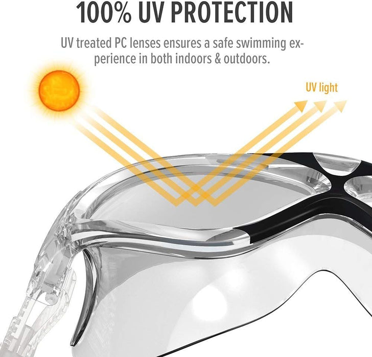 MAKINGTEC Swim Mask, Wide View Swimming Mask Goggles Anti-fog Waterproof Diving Goggles for Adults Men Women Spearfishing Snorkeling Swimming