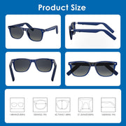 GetD AI Glasses, AI Assistant Powered by ChatGPT, Smart Glasses, Polarised Sunglasses, Bluetooth Smart Sunglasses for Men and Women, 2-in-1 Headphones and Glasses