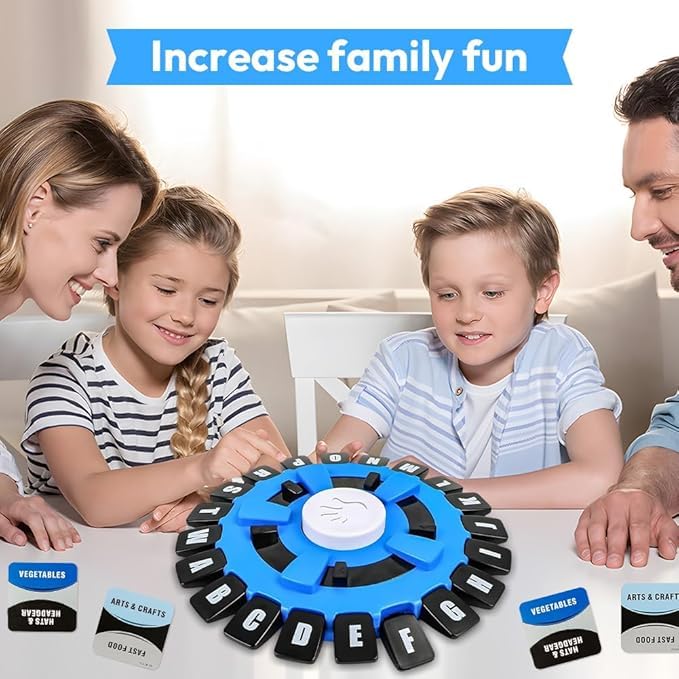 XINDROP® Tapple Game | Fast-paced Fun Board Games for Family Night | Race Against the Timer to Name Words by Category (blue, 22.23.23 cm)