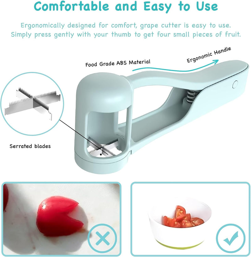Grape Cutter, Strawberry Cutter, Slicer Tomato Cutter, Small Fruit Quarter Cutter, kitchen Gadgets for Vegetable Fruit Salad, Cake Decoration