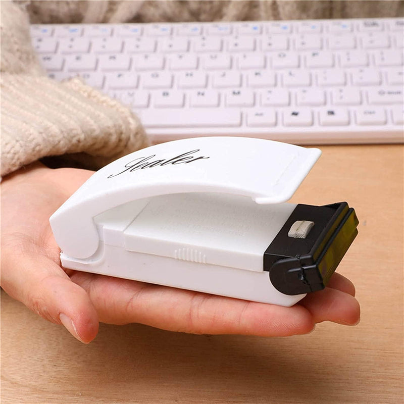 KASTWAVE Portable Mini Handheld Sealing Household Machine, Bag Sealer Mini Heat Seal for Food Storage, Handheld Kitchen Gadgets Sealing Resealer for Chip Bags, Plastic Bags, Snack Bags (1Pcs)