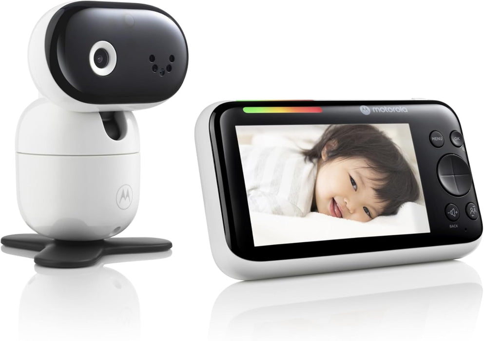 Motorola Nursery PIP1610 - Two 5" Display HD Camera Baby Monitors W/ 2-Way Audio, WiFi, App Connectivity, & 1000 FT Range - Wall Mount W/Remote Pan/Tilt/Zoom, Room Temp, & Lullabies