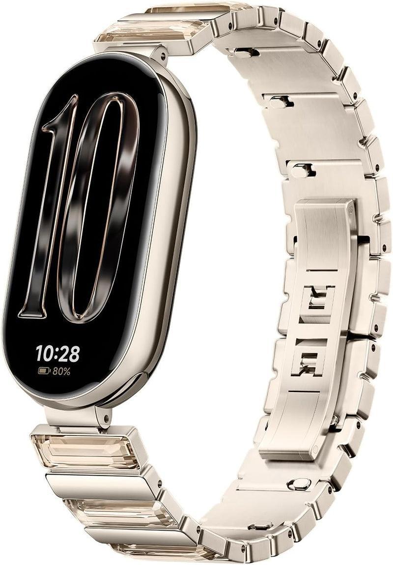 Smart Band 10 Glimmer Edition Glimmer Gold 1.72''AMOLED Narrow-edge Quadrilateral Display Professional Workout Analysis Up to 21-days Battery Life All-round Sleep Monitoring - Glimmer Gold