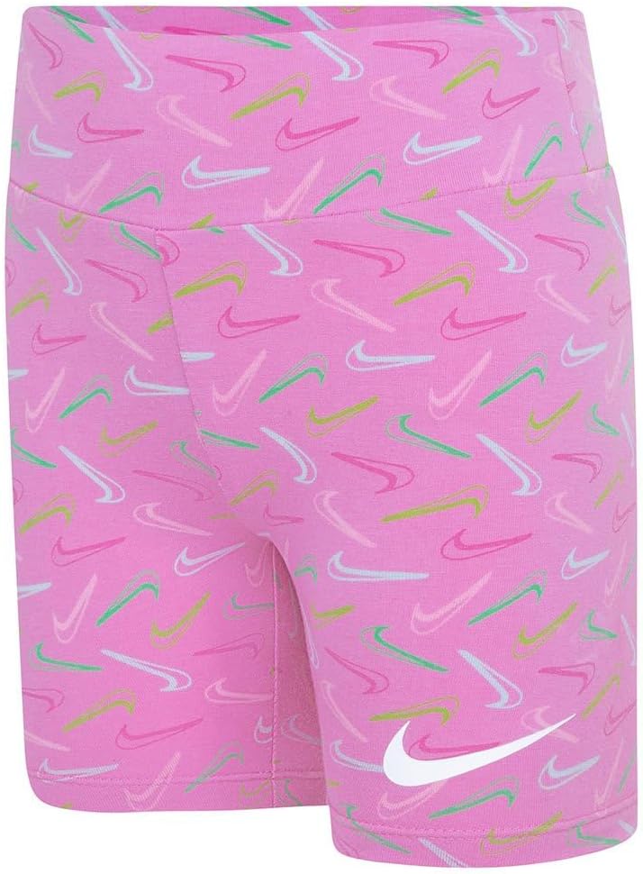 NKG SWOOSH LOGO BIKE SHORTS for Unisex Kids PLAYFUL PINK 6
