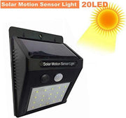 360 Light 20 LEDs Solar Motion Sensor Waterpoof Heatproof Outdoor Light, White, H10.2 x W15.8 D5.6 cm