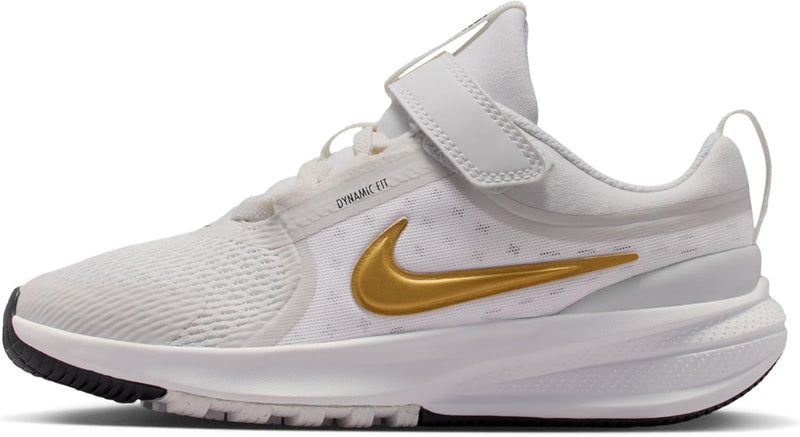 NIKE STAR RUNNER 5 PS unisex-child Laced Shoes - PLATINUM TINT/MTLC GOLD-BLACK