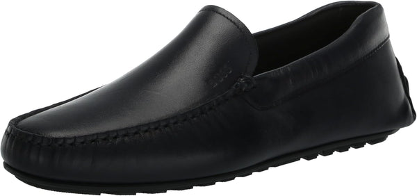 Smooth Leather Slip on Drivers mens Loafer - Night Navy
