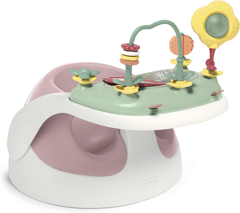 Mamas & Papas Baby Snug Seat and Activity Tray with Adjustable Features, Supportive, Stable and Easy Clean Design in Blossom (Pink)