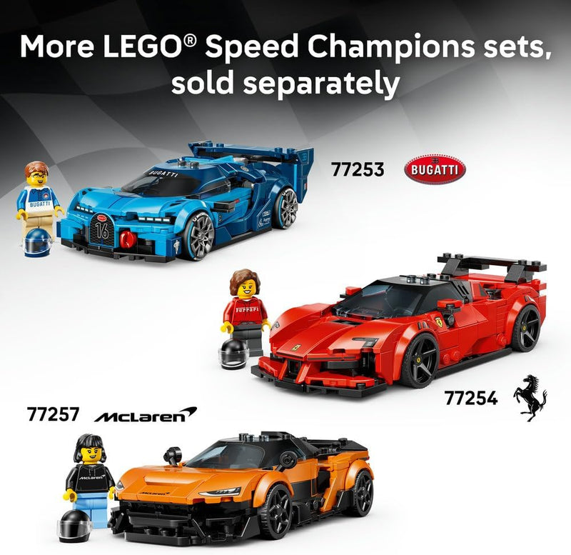 Speed Champions Time Machine from Back to the Future Toy - Car Model Kit w/Doc Brown & Marty McFly Minifigures - Gift for 9+ Year Old Boys, Girls & Movie Fans - 77256