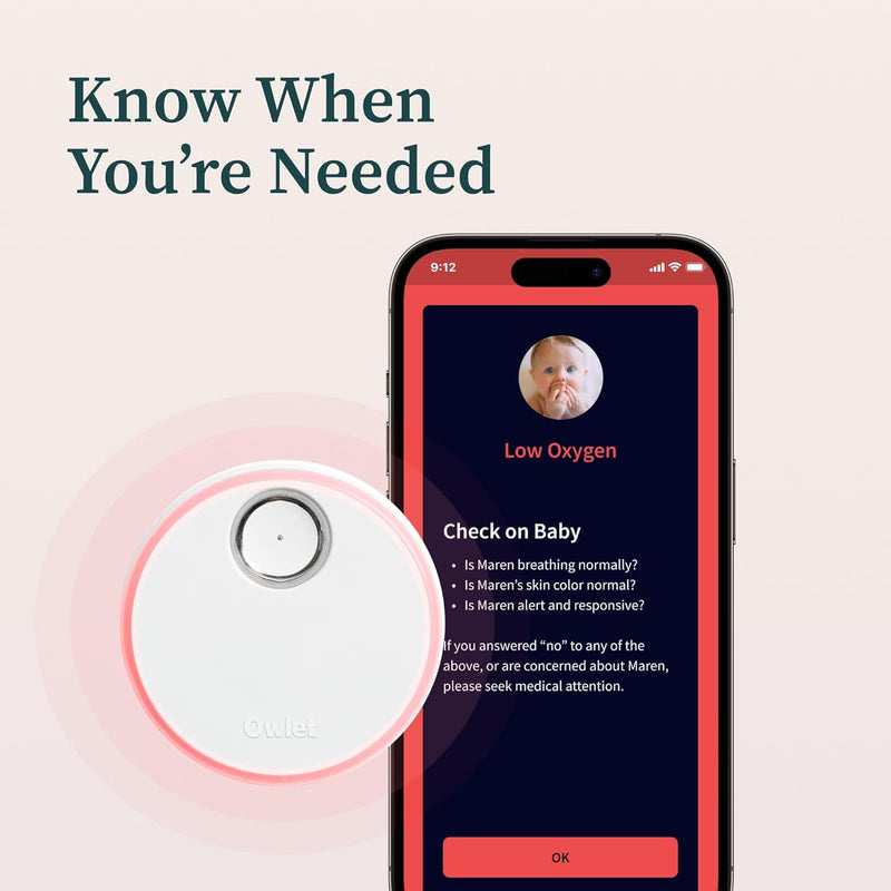 Owlet® Dream Duo Smart Baby Monitor: FDA-Cleared Dream Sock® Plus Owlet Cam - Tracks & Notifies for Pulse Rate & Oxygen While Viewing Baby in 1080p HD WiFi Video