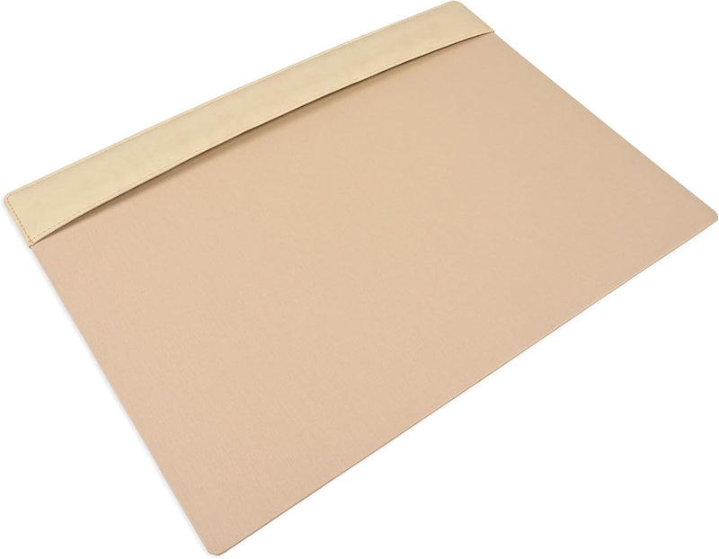 FIS Executive Desk Set with Italian PU Materials, Set of 6 Pieces Desk Set Organizer, Cream Color, Pack in Gift Box-FSDS181CR