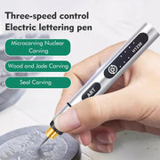 Electric Engraving Tool Kit, Azonee USB Cordless Rechargeable Engraving Pen With 4 Tungsten Carbide Tip, Mini DIY Rotary Engraver for Carving Leather Wood Metal Stone Plastic Jewelry Glass(Silver)