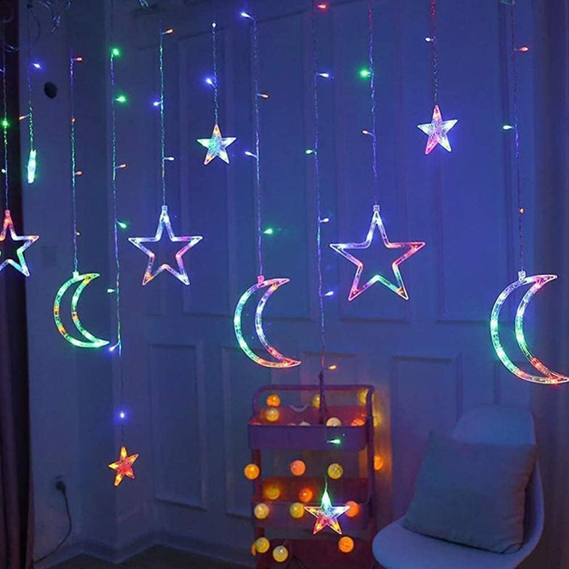 Eid Moon With Stars Decorative Lights | Ramadan Decoration Lights