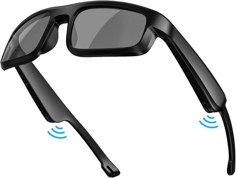 LVTEL Smart Glasses, Polarized Sunglasses, Built-in Mic & Speakers, Voice Assistant, Lightweight TR90 Frame UV Protection