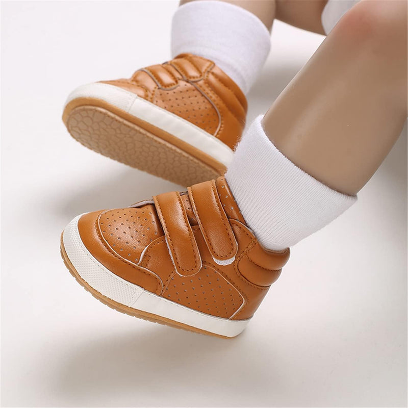 E-FAK Baby Shoes Boys Girls Infant Sneakers Non-Slip Rubber Sole Toddler Crib First Walker Shoes