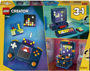 LEGO Creator 3in1 Retro Gaming Console - Transforms into an Arcade Machine or Computer w/Keyboard & Mouse - Gamer Gift Idea for 8+ Year Old Boys & Girls - 31380