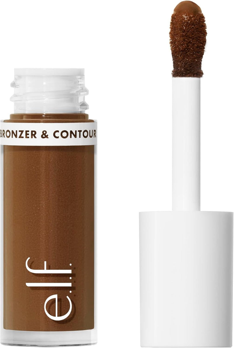 e.l.f. Camo Liquid Bronzer & Contour, Silky Highly Pigmented Formula, Creates a Long-Lasting Bronzed Glow & Natural Look, Vegan & Cruelty-Free, 4 Light/Medium - 6 Tan 29.57 ml (Pack of 1)