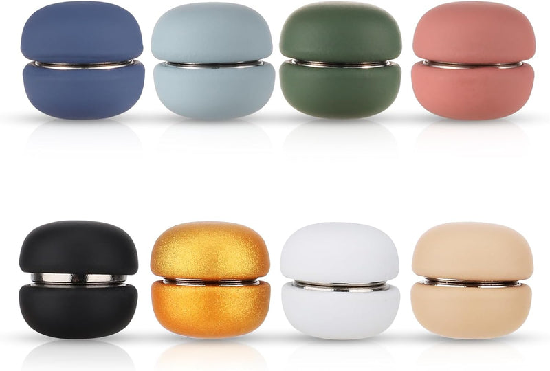 XIHIRCD 8pcs Strong Hijab Magnetic Pins, No-Snag Hijab Magnets Multi-Purpose Hijab Magnet Pins Colorful Pinless Brooch Small Magnetic Scarf Clasp for Women Hijabs Scarves Clothes